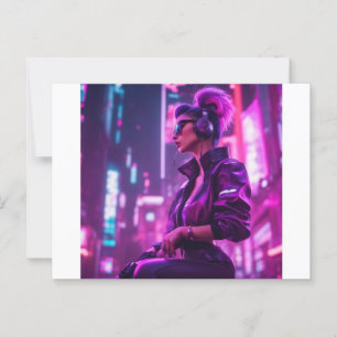 Cyber Girl Postkarte