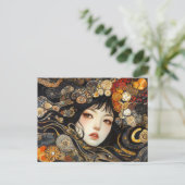 Cyber Girl Postkarte (Stehend Vorderseite)