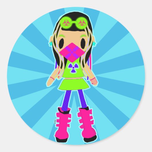 Cyber Girl X Stickers (Vorderseite)