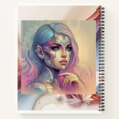 Cyber Girls: Futuristic Notebook Notizblock (Rückseite)