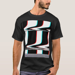 Cyber Glitch Mod Stripe T-Shirt