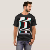 Cyber Glitch Mod Stripe T-Shirt (Vorne ganz)