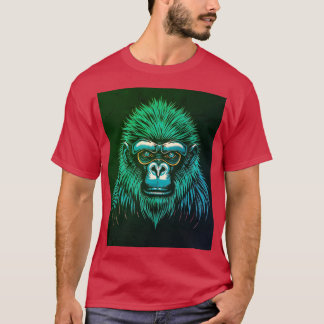 Cyber Gorilla – Coole futuristische Affe-Illustrat T-Shirt