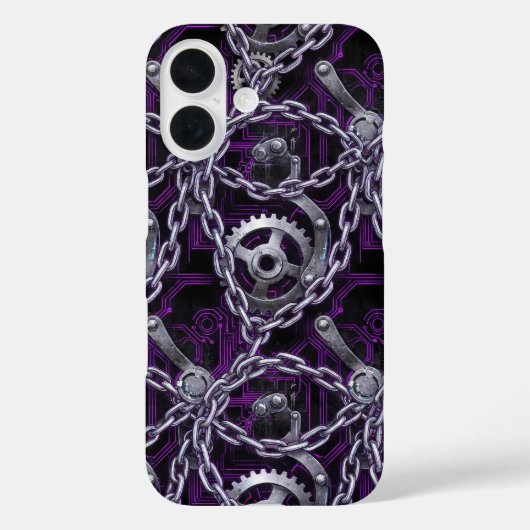 Cyber Gothic Chain Circuit Phone Case (Rückseite)