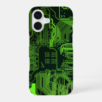 Cyber-Grün-PCB-Schaltungsplatinen-Trace-Muster-Kun