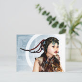 Cyber Grunge 3D Art Postkarte (Stehend Vorderseite)