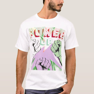 Cyber-Grunge-Faust-Schlag-Ästhetik-Grafik aufladen T-Shirt