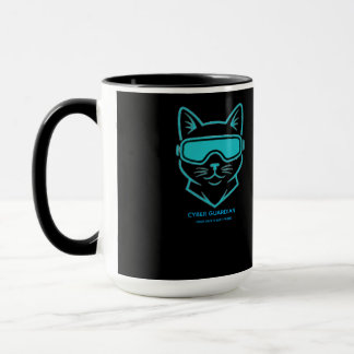 Cyber Guardian Neon Cat - Cybersecurity Enthusiast Tasse