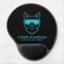 Cyber Guardian Neon Cat - Ergonomisches Gel-Mauspa