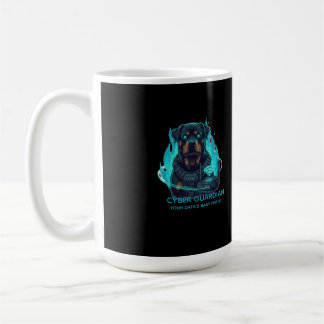 Cyber Guardian Rottweiler Blue Flame - High-Tech O Kaffeetasse
