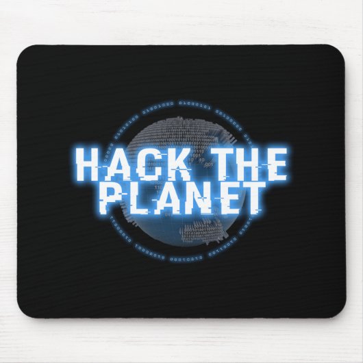 CYBER HACK DEN PLANET-Computer, defcon, hack, hack Mousepad (Vorne)