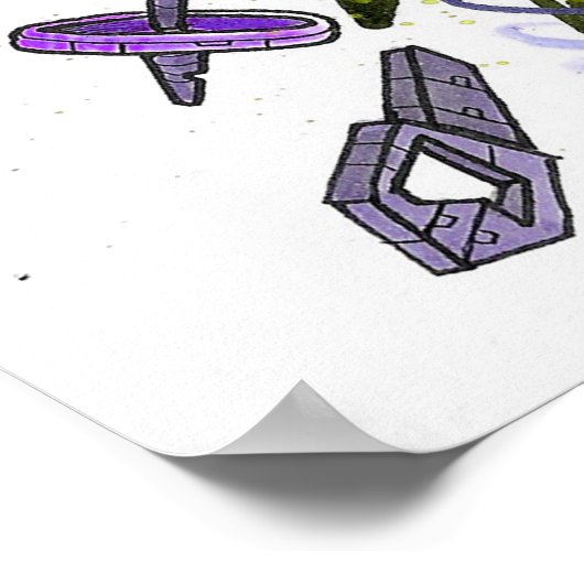 Cyber-Hacker-Graffiti Poster (Ecke)