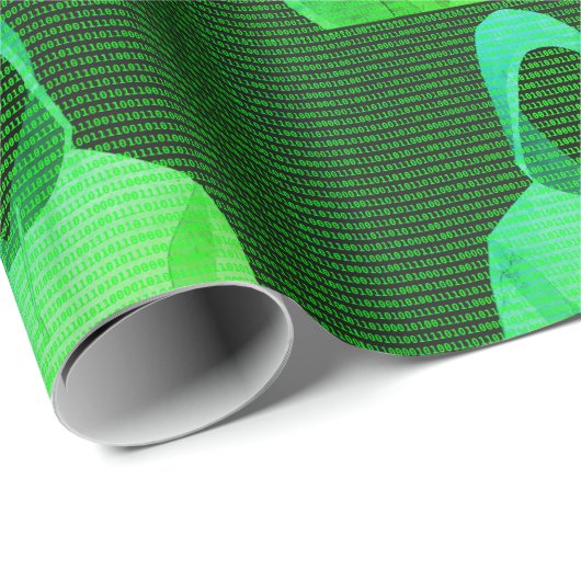 Cyber Hacker - Kampf gegen digitale und Computerkr Geschenkpapier (Rolleneckpunkt)