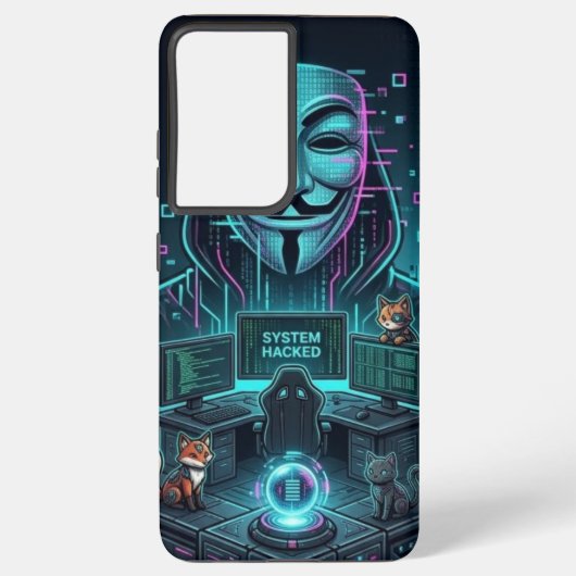 Cyber Hacker Samsung Case Galaxy Hülle (Rückseite)