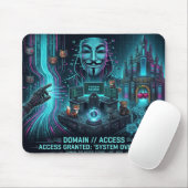 Cyber Hacker Vibes – Mouse Pad🖤 Mousepad (Mit Mouse)
