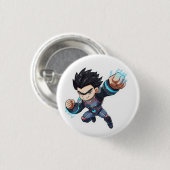 Cyber Hero Anime Fighter – Powerful Chibi Characte Button (Vorne & Hinten)