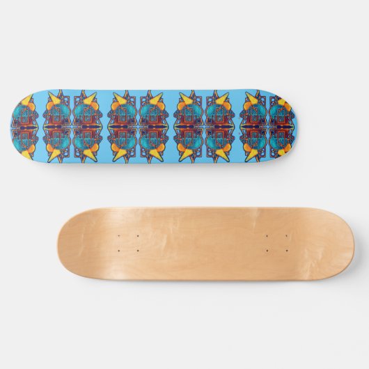 Cyber-Herz-Skateboard Skateboard (Horizontal)