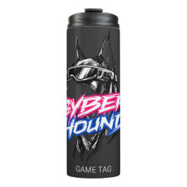 Cyber Hound Doberman Cyberpunk Thermal Tumbler - C Thermosbecher