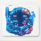 Cyber-HUD-Interface-Mauspad – futuristische Techno Mousepad (Vorne)