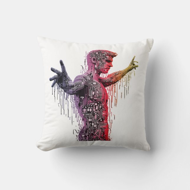 Cyber Human Kissen (Vorderseite)