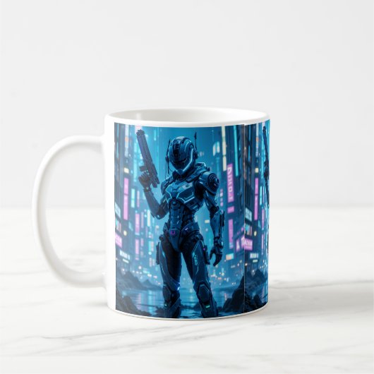 Cyber Hunter - Neon Guardian - neues Trekking Kaffeetasse (Links)