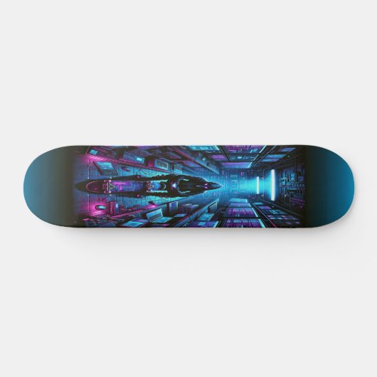 "Cyber-Infiltrator: Hackerlüftung Skateboard (Horizontal)