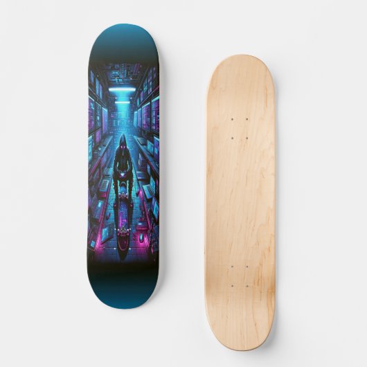 "Cyber-Infiltrator: Hackerlüftung Skateboard (Vorderseite)