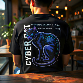 Cyber-Katze Futuristisches Tech-Design für Katzenl T-Shirt
