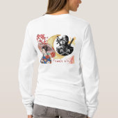 Cyber Kunoichi: Neon Night Shinobi Edition T-Shirt (Rückseite)