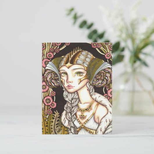 Cyber Lady Postkarte (Stehend Vorderseite)