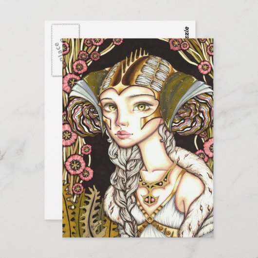 Cyber Lady Postkarte (Vorne/Hinten)