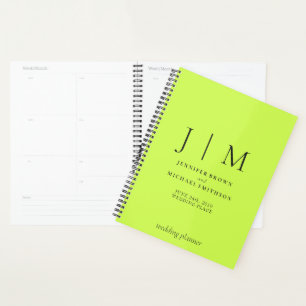 Cyber Lime Jet Black Formelles einfaches Tageshoch Planer