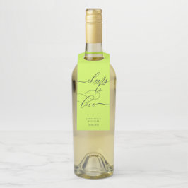 Cyber Lime Jet Black Signature Party Celebration Flaschenanhänger