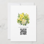 Cyber Limon Floral Wedding Einladung (Rückseite)