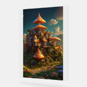 Cyber Lion: Futuristischer geometrischer Kopf Acrylschild (Winkel)