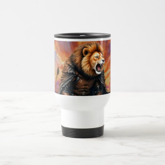 Cyber Lion of the Wastelands  Reisebecher (Mittel)