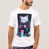 Cyber Lounge Cat T-Shirt (Vorderseite)
