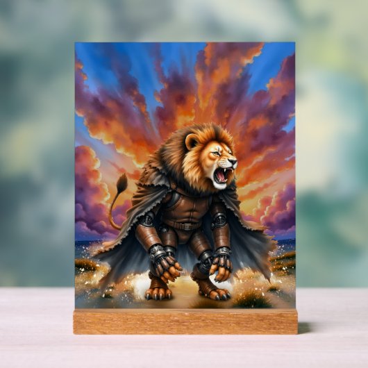 Cyber-Löwe der Ödlande  Acrylschild (Neutral)