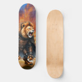Cyber-Löwe der Ödlande  Skateboard (Vorderseite)