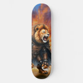 Cyber-Löwe der Ödlande  Skateboard (Vorderseite)