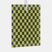 Cyber lyme checkerboard pattern ornament aus glas (Vorderseite Rechts)