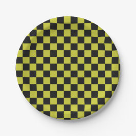 Cyber lyme checkerboard pattern pappteller