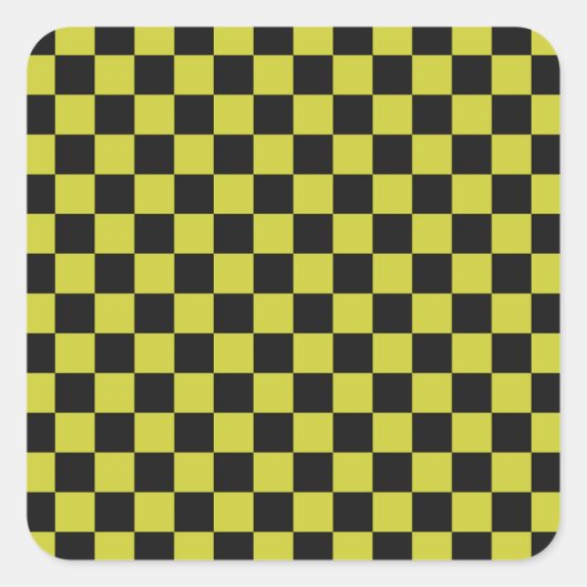 Cyber lyme checkerboard pattern quadratischer aufkleber (Vorderseite)