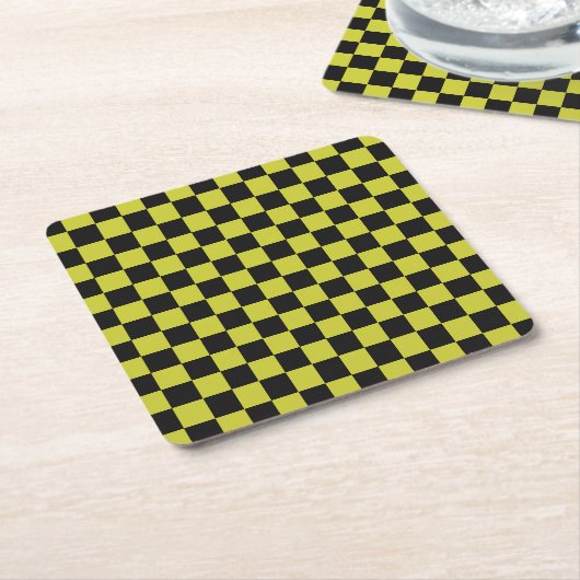 Cyber lyme checkerboard pattern rechteckiger pappuntersetzer (angewinkelt)