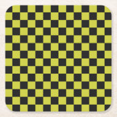 Cyber lyme checkerboard pattern rechteckiger pappuntersetzer (Vorderseite)