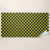 Cyber lyme checkerboard pattern strandtuch (Vorderseite)
