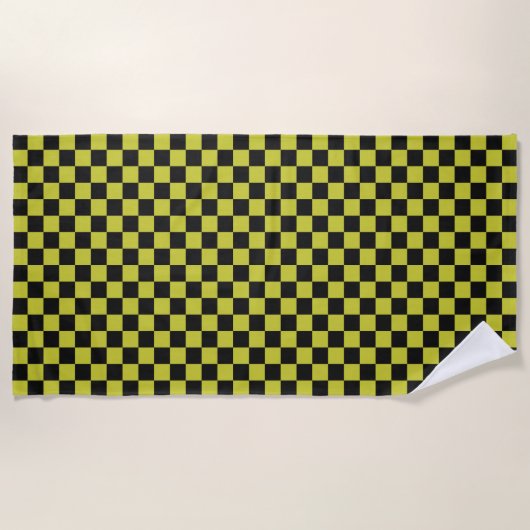 Cyber lyme checkerboard pattern strandtuch (Vorderseite)