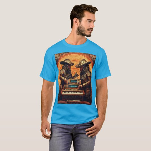 Cyber Maestro DJ Design T - Shirt (Vorne ganz)