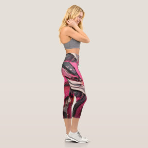 Cyber-Magenta-Velocity-High-Waist-Capris Capri Leggings