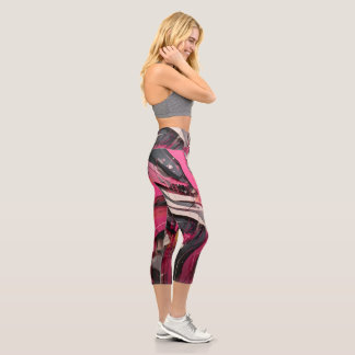 Cyber-Magenta-Velocity-High-Waist-Capris Capri Leggings